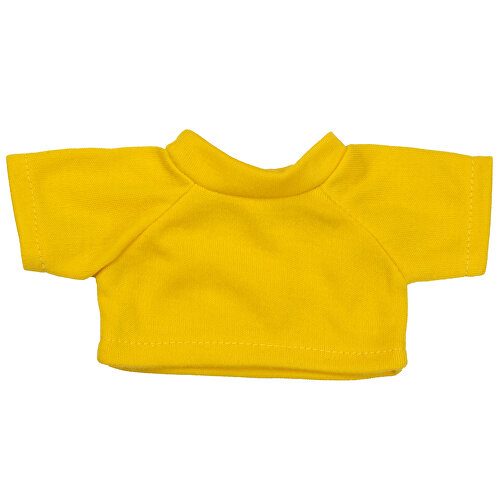 Mini-T-Shirt , gelb, 100% Polyester, 8,00cm x 0,50cm x 15,00cm (Länge x Höhe x Breite), Bild 1
