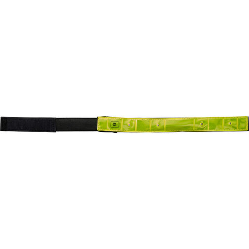 Snap-Armband Anni , gelb, Nylon, PVC, LED, 42,00cm x 0,20cm x 2,50cm (Länge x Höhe x Breite), Bild 1