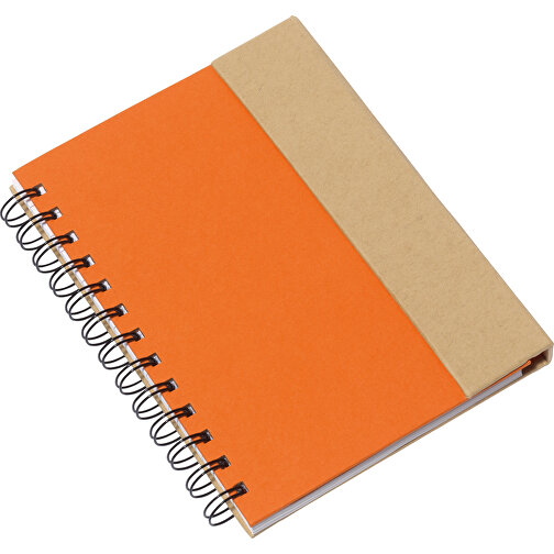 Notizbuch MAGNY , natur, orange, Papier, 18,00cm x 2,00cm x 13,60cm (Länge x Höhe x Breite), Bild 1
