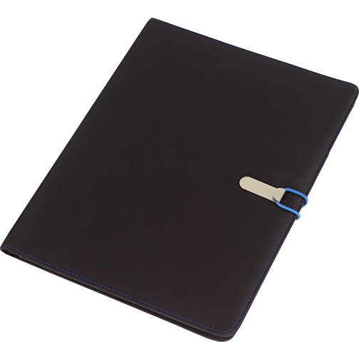 Dokumentenmappe SESSION , blau, schwarz, Polyester / PU, 32,50cm x 1,00cm x 25,00cm (Länge x Höhe x Breite), Bild 1