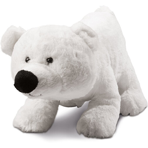 Eisbär Freddy , weiß, Polyester, Polyesterfasern, 31,00cm x 17,00cm x 15,00cm (Länge x Höhe x Breite), Bild 1