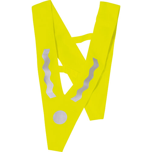 Kinder-Sicherheitsdreieck VICTORY , gelb, silber, Polyester, 1,00cm (Länge), Bild 1
