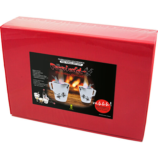 Feuerteufel Geschenk-Box' , Take2, silber, Porzellan / Edelstahl, 25,00cm x 8,60cm x 23,00cm (Länge x Höhe x Breite), Bild 2