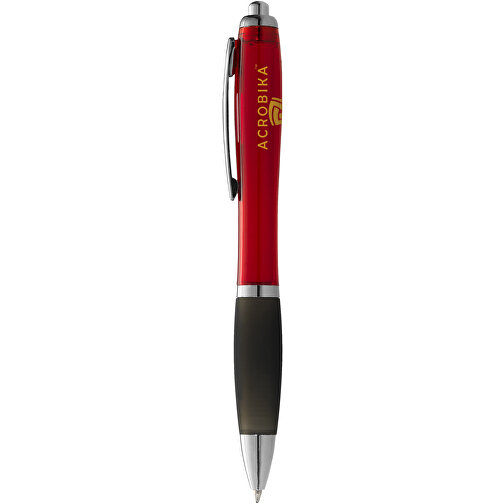 Nash Kugelschreiber Farbig Mit Schwarzem Griff , rot / schwarz, AS Kunststoff, 14,00cm (Länge), Bild 6