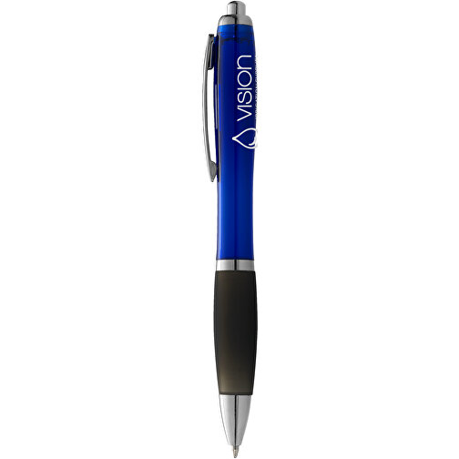 Nash Kugelschreiber Farbig Mit Schwarzem Griff , blau / schwarz, AS Kunststoff, 14,00cm (Länge), Bild 5
