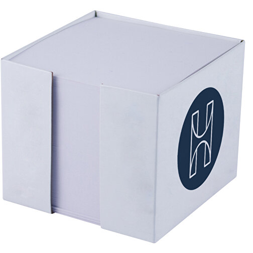 Kartonbox 'Arton' 9,8 X 9,8 X 8 Cm , weiss, Box: 395 g/m² Chromokarton, Füllung: 90 g/m² holzfrei weiss, chlorfrei gebleicht, 9,80cm x 8,00cm x 9,80cm (Länge x Höhe x Breite), Bild 1
