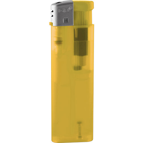 GO Frosty Piezo Feuerzeug , gelb, Kunststoff, 8,10cm x 1,00cm x 2,40cm (Länge x Höhe x Breite), Bild 1