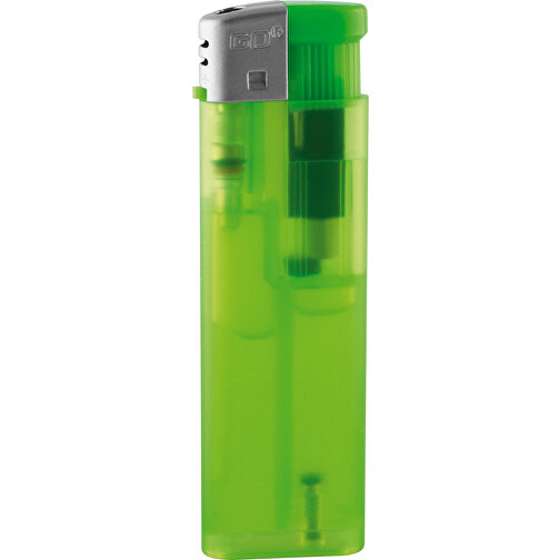 GO Frosty Piezo Feuerzeug , hellgrün, Kunststoff, 8,10cm x 1,00cm x 2,40cm (Länge x Höhe x Breite), Bild 1