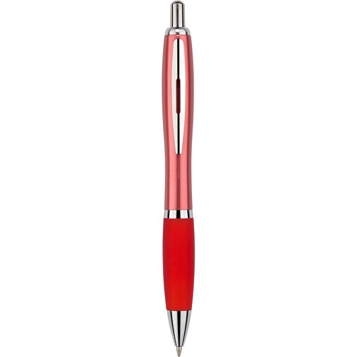 Kugelschreiber Santiago , Promo Effects, rot metallic, Kunststoff, 14,00cm (Länge), Bild 3