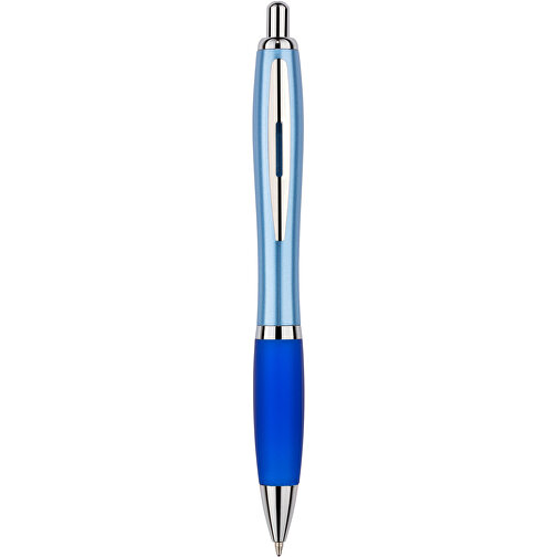 Kugelschreiber Santiago , Promo Effects, blau metallic, Kunststoff, 14,00cm (Länge), Bild 3