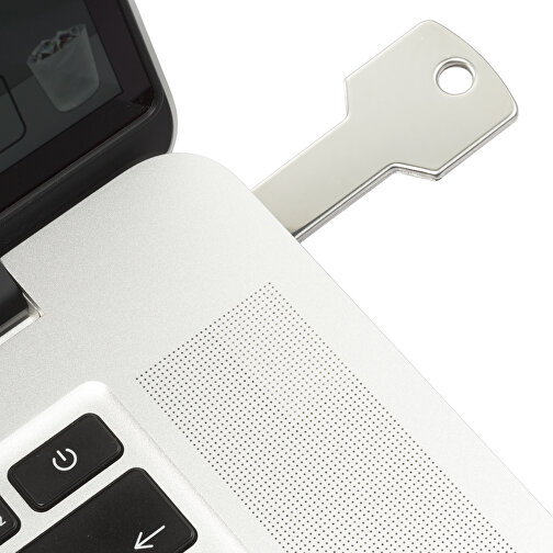 USB-Stick Schlüssel 2.0 8GB , Promo Effects MB , silber MB , 8 GB , Metall MB , 3 - 10 MB/s MB , 5,70cm x 2,40cm (Länge x Breite), Bild 3