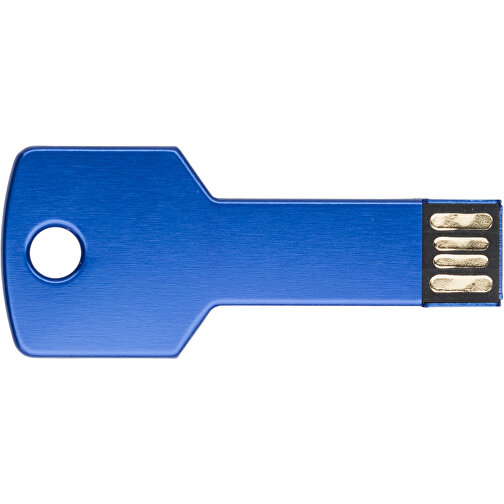 USB-Stick Schlüssel 2.0 2GB , Promo Effects MB , blau MB , 2 GB , Metall MB , 3 - 10 MB/s MB , 5,70cm x 2,40cm (Länge x Breite), Bild 1