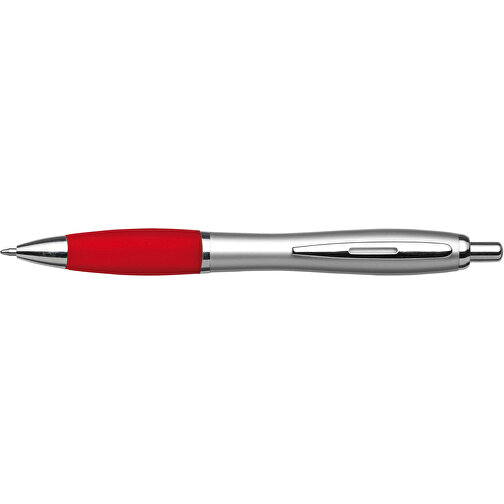 Kugelschreiber Aus Kunststoff Cardiff , rot, ABS, Plastik, AS, Stahl, 14,00cm (Höhe), Bild 3