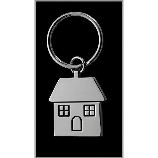 Portachiavi casa (argento, Zinco, metallo, 38g) come articoli-promozionali  su