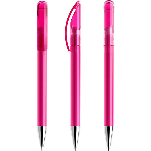 Prodir DS3 TTC Twist Kugelschreiber , Prodir, pink, Kunststoff/Metall, 13,80cm x 1,50cm (Länge x Breite), Bild 6