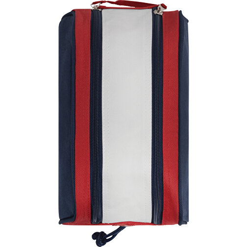 Kulturtasche MARINA WASH , blau, rot, weiß, 600D Polyester, 27,00cm x 14,50cm x 16,00cm (Länge x Höhe x Breite), Bild 5