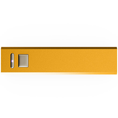 Power Bank Chantal Mit Kristall Box , Promo Effects, gelb, Aluminium, 9,40cm x 2,20cm x 2,10cm (Länge x Höhe x Breite), Bild 2