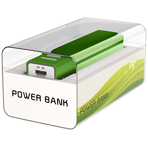 Power Bank Chantal Mit Kristall Box , Promo Effects, grün, Aluminium, 9,40cm x 2,20cm x 2,10cm (Länge x Höhe x Breite), Bild 5