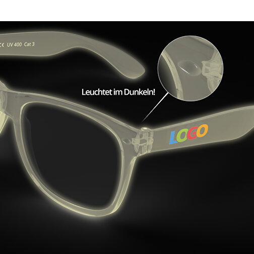 Sonnenbrille SunShine Glow , Promo Effects, glow, Rahmen aus Polycarbonat und Glass aus AC, 14,50cm x 4,80cm x 15,00cm (Länge x Höhe x Breite), Bild 6