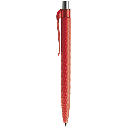 Prodir QS01 PRT Push Kugelschreiber , Prodir, rot/silber satiniert, Kunststoff/Metall, 14,10cm x 1,60cm (Länge x Breite), Bild 2