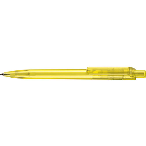 Kugelschreiber INSIDER TRANSPARENT , Ritter-Pen, ananas-gelb, ABS-Kunststoff, 14,00cm (Länge), Bild 3