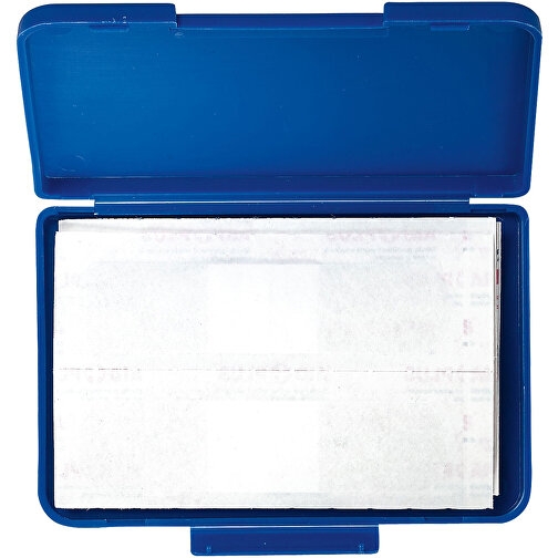 Notfall-Set 'Pflaster Box' , standard-blau PP, Kunststoff, 10,20cm x 1,10cm x 6,80cm (Länge x Höhe x Breite), Bild 1