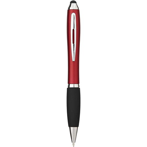 Nash Stylus Kugelschreiber Farbig Mit Schwarzem Griff , rot / schwarz, ABS Kunststoff, 13,70cm (Höhe), Bild 1