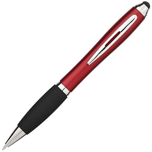 Nash Stylus Kugelschreiber Farbig Mit Schwarzem Griff , rot / schwarz, ABS Kunststoff, 13,70cm (Höhe), Bild 2