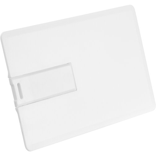 USB-Stick CARD Push 4GB Mit Verpackung , Promo Effects MB , weiß MB , 4 GB , Kunststoff MB , 3 - 10 MB/s MB , 8,40cm x 0,20cm x 5,20cm (Länge x Höhe x Breite), Bild 1