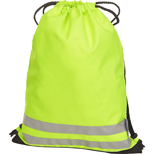 Zugbeutel REFLEX , Halfar, neon gelb, Polyester 900d, 43,00cm x 33,00cm (Höhe x Breite), Bild 1