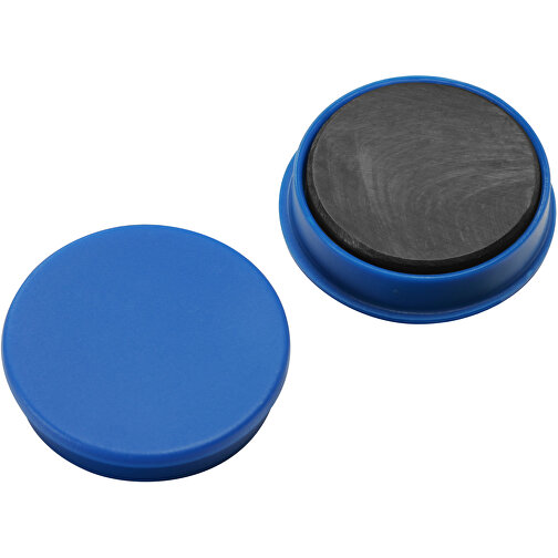 Magnet, Rund , blau, PP+MET, 0,80cm (Höhe), Bild 1
