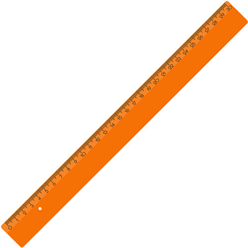 Lineal 30 Cm , orange, PS, 31,00cm x 0,20cm x 3,00cm (Länge x Höhe x Breite), Bild 1