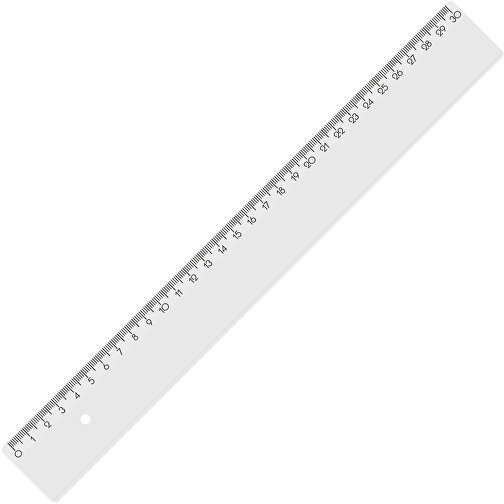 Lineal 30 Cm , glasklar, PS, 31,00cm x 0,30cm x 3,80cm (Länge x Höhe x Breite), Bild 1