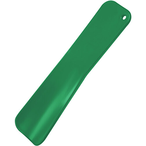 Schuhlöffel, Kurz , grün, PS, 15,00cm x 1,50cm x 4,20cm (Länge x Höhe x Breite), Bild 1