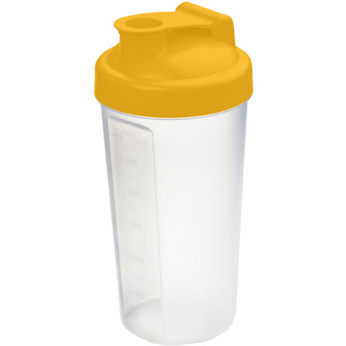 Shaker 'Protein', 0,6 L , standard-gelb/transparent, Kunststoff, 20,00cm (Höhe), Bild 1