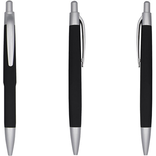 Kugelschreiber Nizza , Promo Effects, schwarz, Kunststoff, 13,50cm (Länge), Bild 1